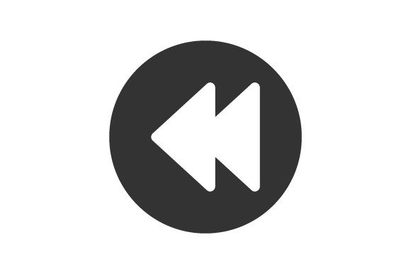 Arrow, Previous Icon: A Modern Graphic Design Asset for Clean Web Use
