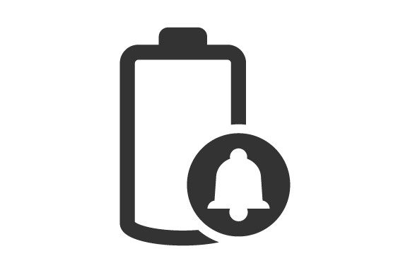 Battery Notification Icon Graphic Design Asset