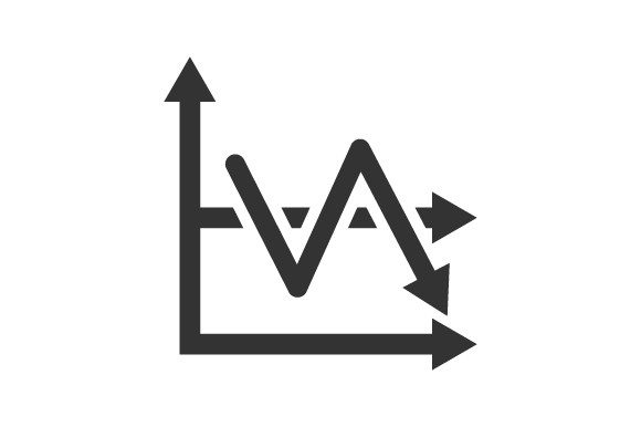 Business Decrease Report Icon: A Graphic Design Asset for Modern Branding