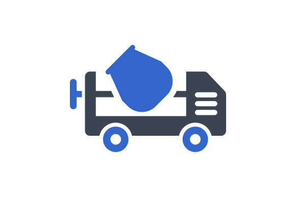 Cement Mixer Icon for Modern Branding
