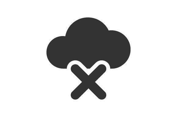 Close Cloud Icon: A Modern Graphic Design Asset for Content Publishers