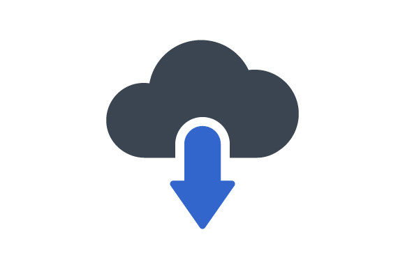 Cloud Download Icon for Modern Branding