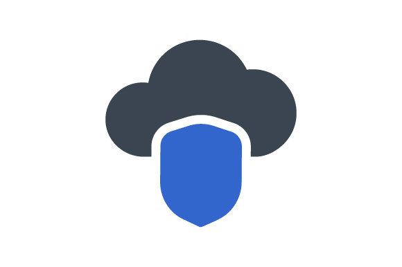Cloud Protection Icon: A Modern Graphic Asset for Content Publishers