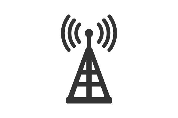 Network Tower Icon: A Modern Graphic Asset for Branding and Design
