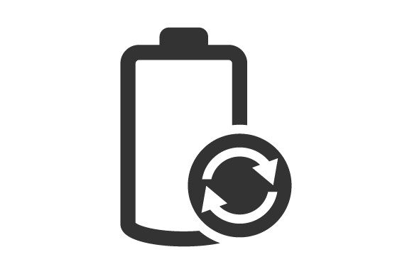 Refresh Battery Icon: A Graphic Design Asset for Modern Branding