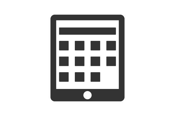 Tablet Device Icon Graphics for Crafters
